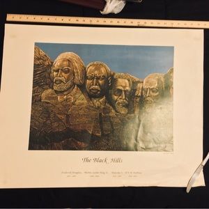 RARE The BLACK HILLS 1998 POSTER  by Jason Hunt EUC (see all photos for wear.)